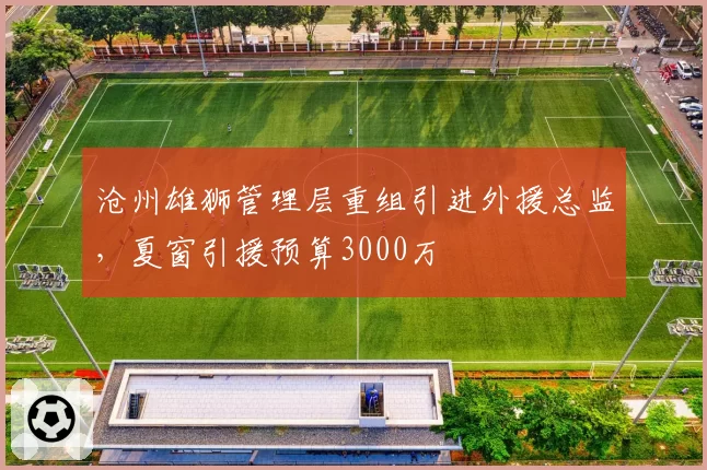 沧州雄狮管理层重组引进外援总监,夏窗引援预算3000万
